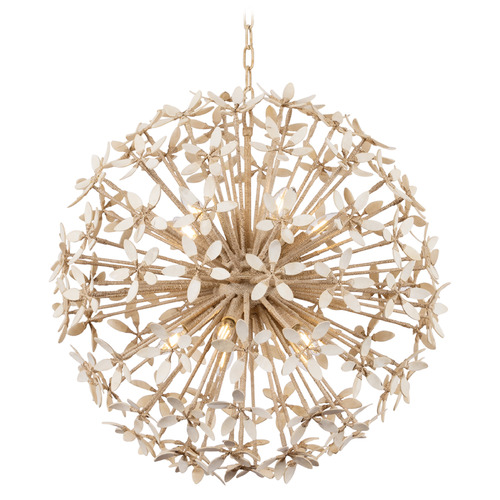 Corbett Lighting Corfu Ivory Coco & Bleached Abaca LED Chandelier