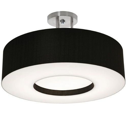 AFX Lighting Afx Lighting Montclair Satin Nickel Semi-Flushmount Light MCF1932MB-BKSF