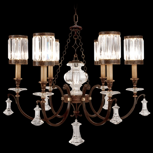 Fine Art Lamps Fine Art Lamps Eaton Place Rustic Iron Crystal Chandelier 595440ST