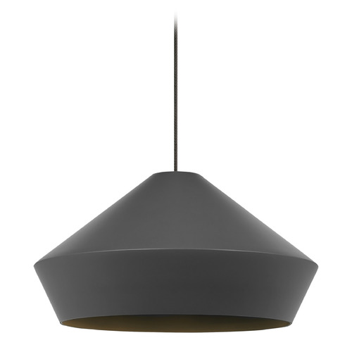 Visual Comfort Modern Collection Brummel Monopoint Pendant in Chrome & Gray by Visual Comfort Modern 700MPBMLYC