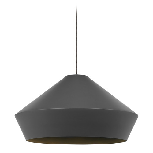 Brummel Monopoint Pendant in Chrome & Gray by Visual Comfort Modern