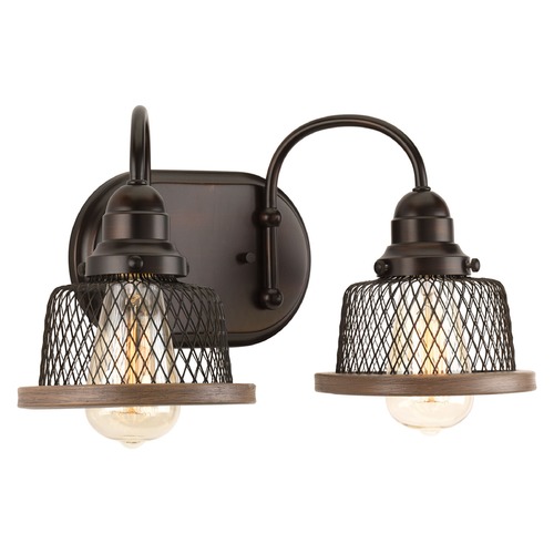 Progress Lighting Tilley Farmhouse Bathroom Light in Bronze by Progress Lighting P300043-020