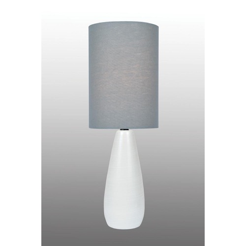 Quatro Brushed White Table Lamp by Lite Source Lighting