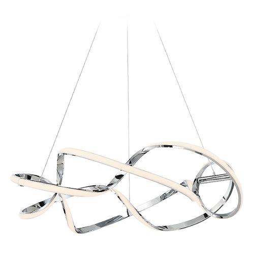 WAC Lighting Interlace Chrome LED Pendant by WAC Lighting PD-47828-CH
