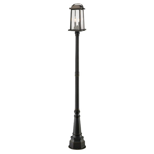 Z-Lite Millworks Oil Rubbed Bronze Post Light by Z-Lite 574PHMR-564P-ORB