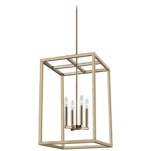 Generation Lighting Moffet Street 15.50-Inch Pendant in Satin Brass by Generation Lighting 5134504-848