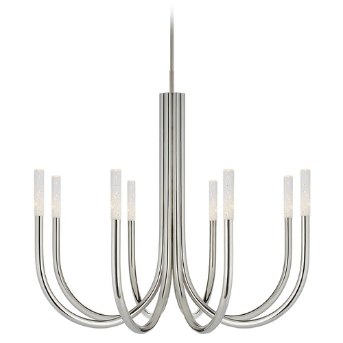 Visual Comfort Signature Collection Kelly Wearstler Rousseau Chandelier in Nickel by Visual Comfort Signature KW5581PNSG