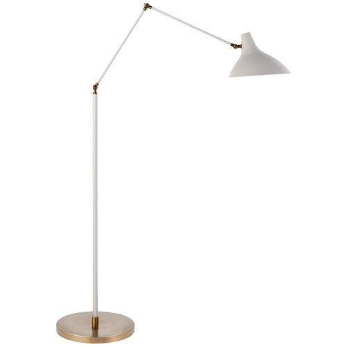 Aerin Charlton Floor Lamp in White by Visual Comfort Signature