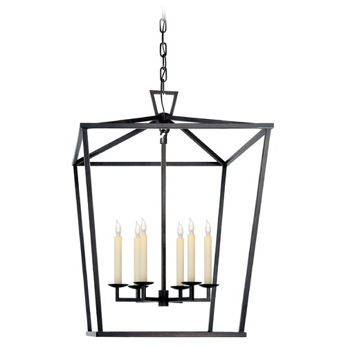 E.F. Chapman Darlana Large Lantern in Aged Iron by Visual Comfort Signature