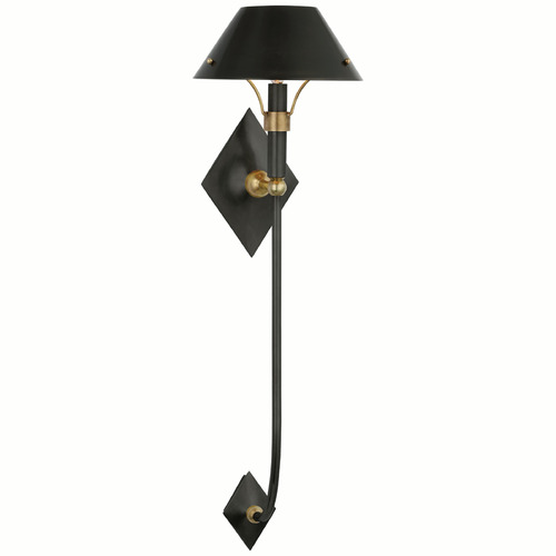 Visual Comfort Signature Collection Thomas OBrien Turlington Sconce in Bronze by Visual Comfort Signature TOB2723BZ/HAB-BZ