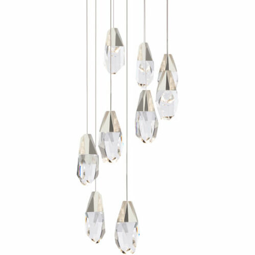 Martini 9-Light LED Chandelier in Polished Nickel by Schonbek Beyond