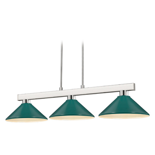 Cobalt Brushed Nickel Billiard Light by Z-Lite