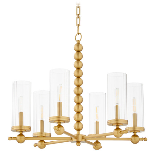 Lee Boulevard Aged Brass Chandelier by Quorum Lighting