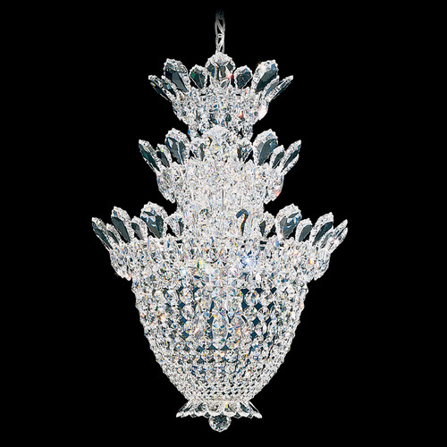 Schonbek Worldwide Lighting Trilliane Polished Stainless Steel Pendant Light with Bowl / Dome Shade