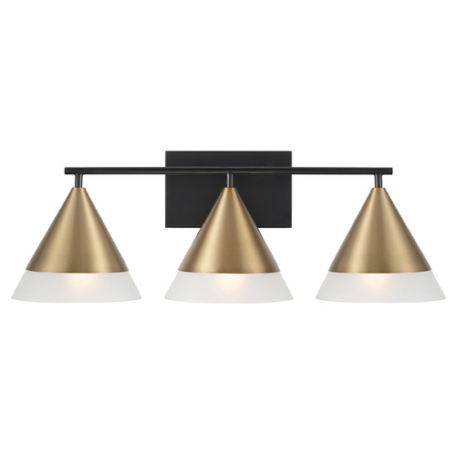 Capital Lighting Avant Aged Brass & Black Bathroom Light