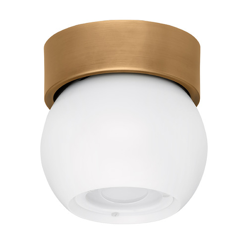 Troy Lighting Odin Patina Brass and Soft White LED Flushmount Light