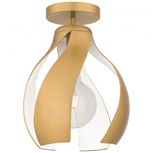 Quoizel Lighting Quoizel Lighting Quoizel Semi-Flush Mount Brushed Weathered Brass Semi-Flushmount Light QSF6739BWS