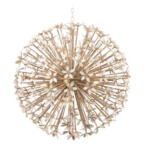 Corbett Lighting Corbett Lighting Corfu Ivory Coco & Bleached Abaca LED Chandelier 511-40-IYC