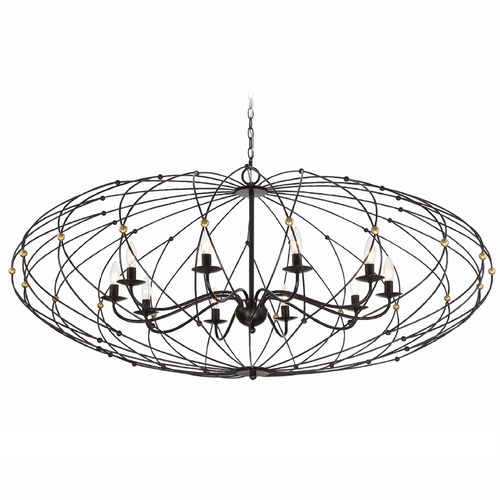 Crystorama Lighting Zucca English Bronze & Antique Gold Chandelier