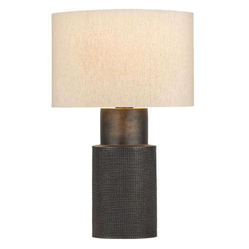 Hudson Valley Lighting Farmingdale Bronze LED Table Lamp with Drum Shade