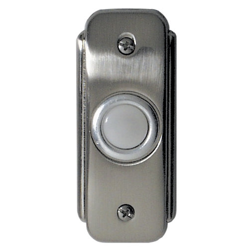 Stepped Rectangle LED Doorbell Button in Pewter by Craftmade Lighting