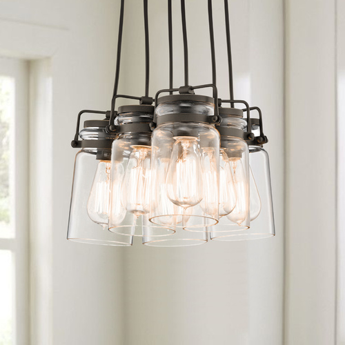 Brinley 6-Light Olde Bronze Cluster Pendant by Kichler Lighting