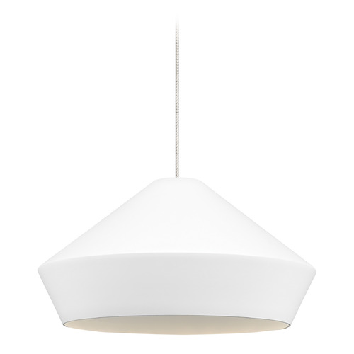 Visual Comfort Modern Collection Brummel Monopoint Pendant in Chrome & White by Visual Comfort Modern 700MPBMLWC