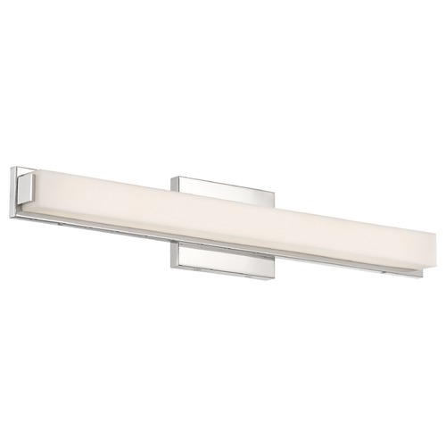 Slick Polished Nickel LED Bathroom Light by Nuvo Lighting