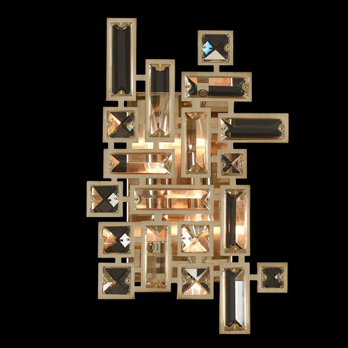 Allegri Crystal Vermeer Brushed Champagne Gold Sconce