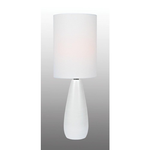 Quatro Brushed White Table Lamp by Lite Source Lighting