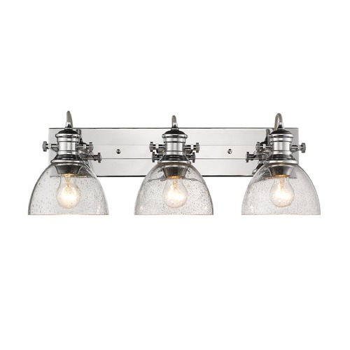Hines 3-Light Bath Light in Chrome by Golden Lighting