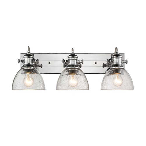 Golden Lighting Hines 3-Light Bath Light in Chrome by Golden Lighting 3118-BA3CH-SD