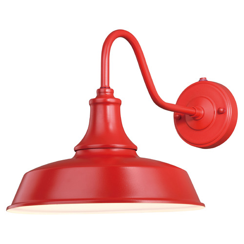 Vaxcel Lighting Dorado Red & White Barn Light