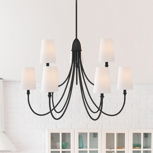 Savoy House Cameron 35-Inch Matte Black Chandelier by Savoy House 1-2541-9-89