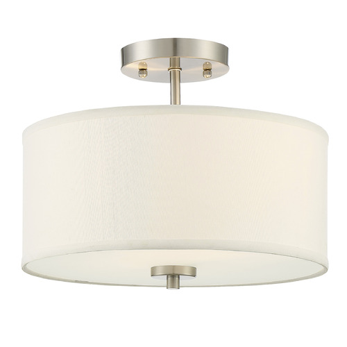 Meridian 13-Inch Wide Semi-Flush Mount in Brushed Nickel by Meridian M60008BN