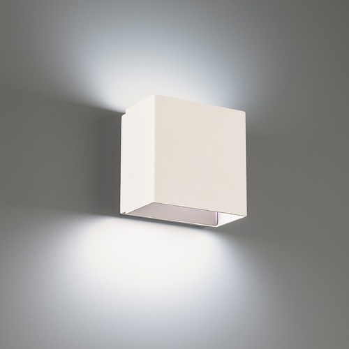 Boxi 5-Inch LED Wall Sconce in White 3CCT 3500K by WAC Lighting