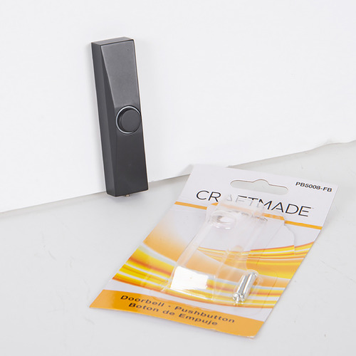 Push Button Flat Black LED Doorbell Button by Craftmade Lighting