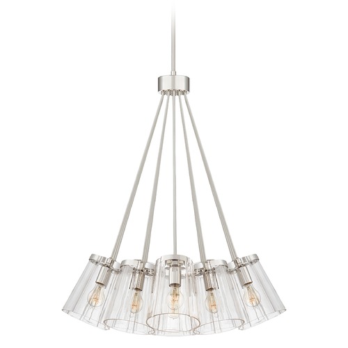 Visual Comfort Signature Collection Kate Spade New York Thoreau Chandelier in Nickel by Visual Comfort Signature KS5127PNCRECG