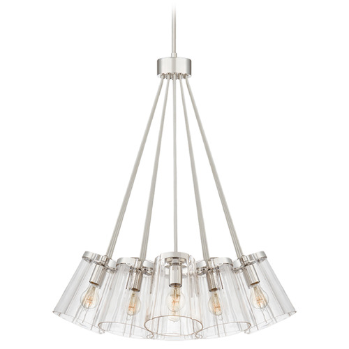 Visual Comfort Signature Collection Kate Spade New York Thoreau Chandelier in Nickel by Visual Comfort Signature KS5127PNCRECG