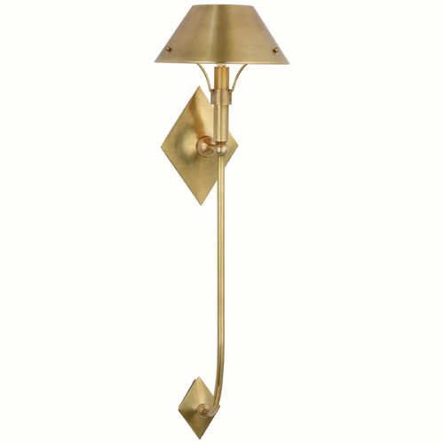 Visual Comfort Signature Collection Thomas OBrien Turlington Sconce in Brass by Visual Comfort Signature TOB2723HAB-HAB