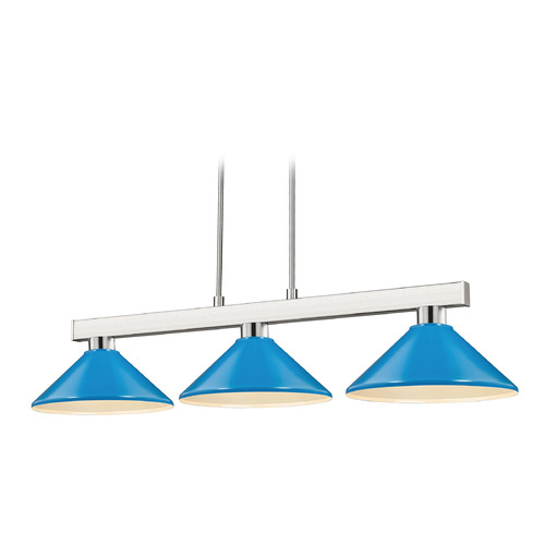 Cobalt Brushed Nickel Billiard Light by Z-Lite