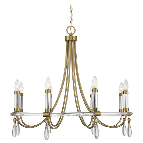 Mayfair 8-Light Chandelier in Warm Brass & Chrome by Savoy House