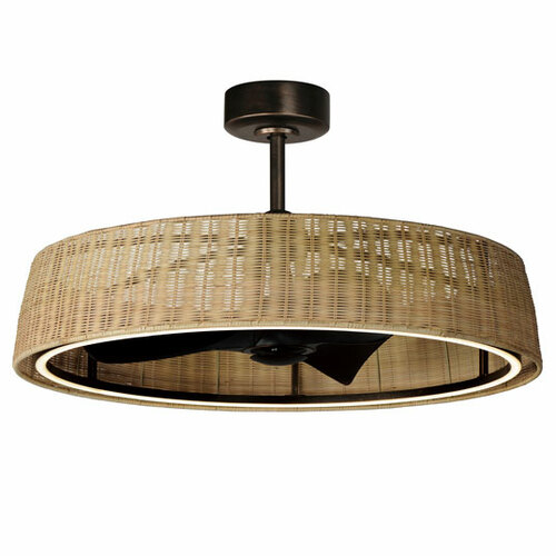Tulum 36-Inch LED Chandelier Smart Fan in Dark Bronze by Maxim Lighting