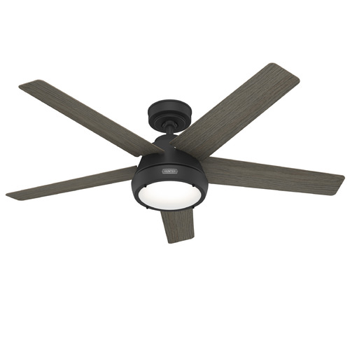 Hunter Fan Company Burroughs Matte Black LED Ceiling Fan with Light