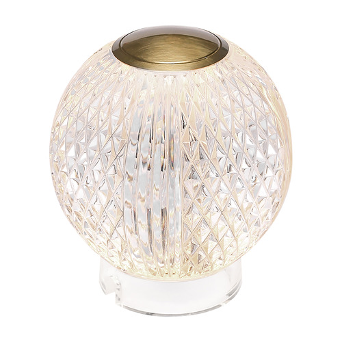 Alora Lighting Marni Natural Brass LED Table Lamp with Globe Shade