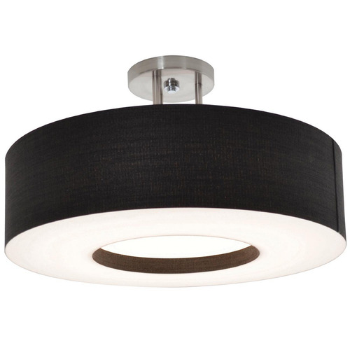 AFX Lighting Afx Lighting Montclair Satin Nickel LED Semi-Flushmount Light MCF1214LAJUD-BKSF