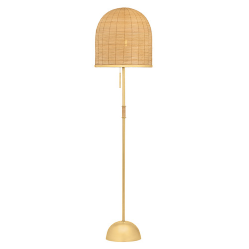 Hudson Valley Lighting Darfield Aged Brass LED Floor Lamp with Bowl / Dome Shade