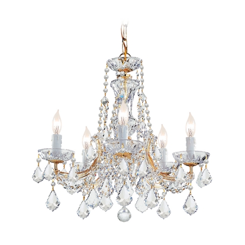 Crystorama Lighting Maria Theresa Crystal Chandelier in Gold by Crystorama Lighting 4476-GD-CL-SAQ