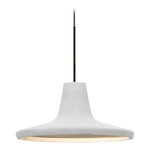 Besa Lighting Modus Bronze LED Mini-Pendant Light with Rlm / Warehouse Shade