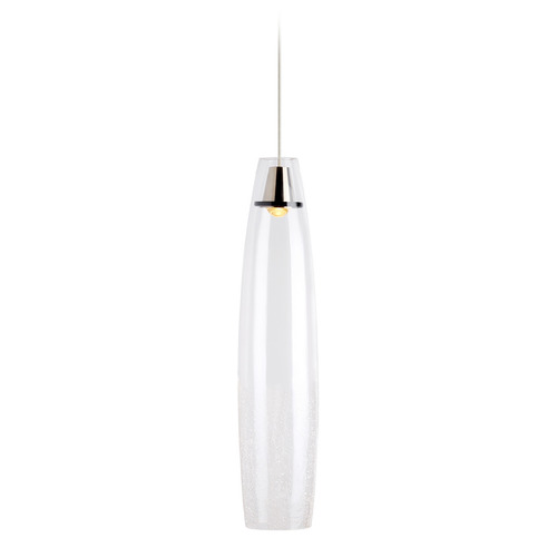 Coda Small LED Pendant in Satin Nickel by Visual Comfort Modern